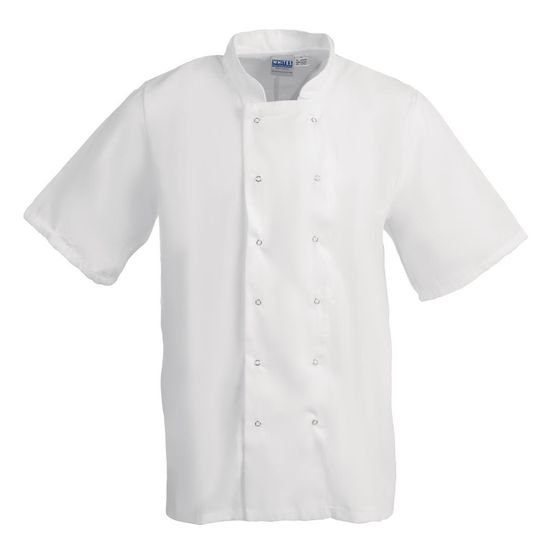 Whites Boston Unisex Chefs Jacket Short Sleeve White