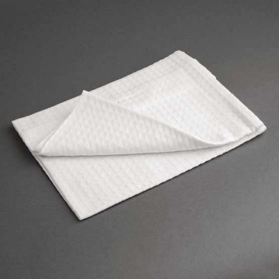 Vogue Honeycomb Weave Tea Towels White