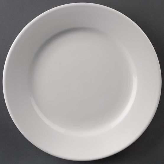 Olympia Athena Wide Rimmed Plates 202mm/8" White