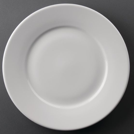 Olympia Athena Wide Rimmed Plates White 254mm/10"
