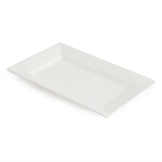 Olympia Lumina Wide Rim Rectangular Plates White 200x 130mm