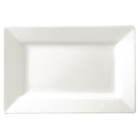 Olympia Lumina Wide Rim Rectangular Plates White 257x 155mm
