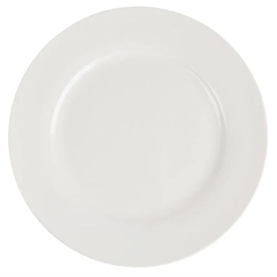 Olympia Lumina Wide Rim Round Plates White 270mm
