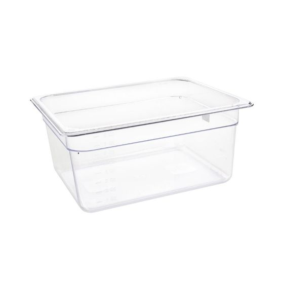 Vogue Polycarbonate 1/2 Gastronorm Container Clear