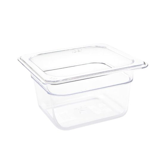 Vogue Polycarbonate 1/6 Gastronorm Container Clear