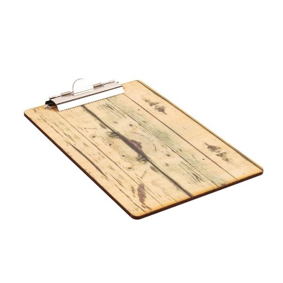 Wood Effect Menu Clipboard