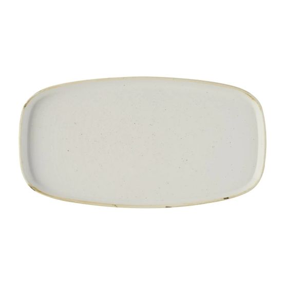 Churchill Stonecast Barley White Chefs' Walled Oblong Plate 350mm