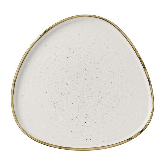 Churchill Stonecast Barley White Triangle Walled Chefs Plates 260mm
