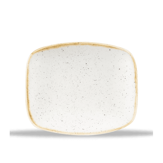 Churchill Stonecast Rectangular Plates Barley White 126 x 154mm
