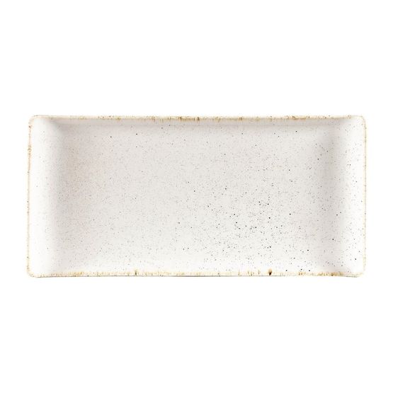 Churchill Stonecast Rectangular Plates Barley White 145 x 300mm