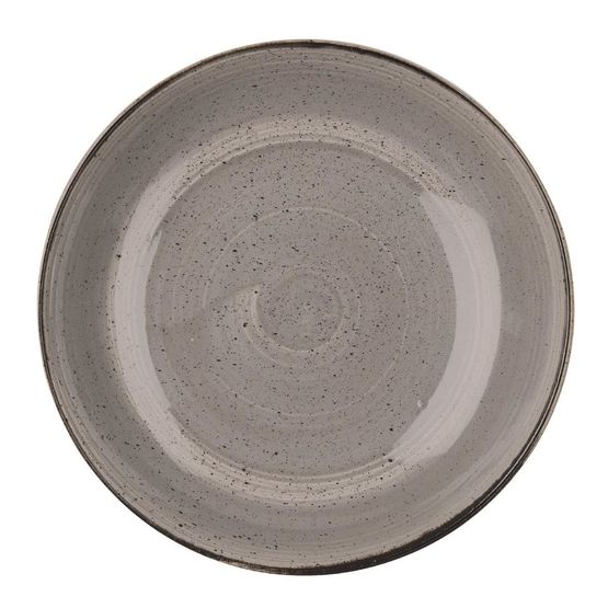 Churchill Stonecast Round Coupe Bowl Peppercorn Grey 310mm