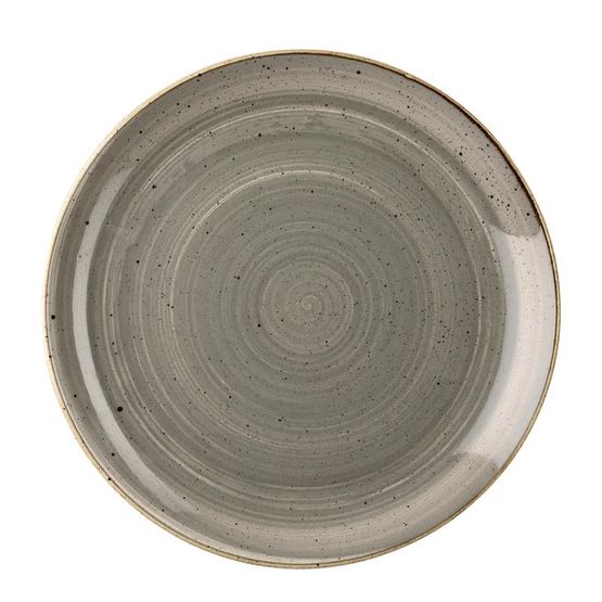 Churchill Stonecast Round Coupe Plate Peppercorn Grey 260mm