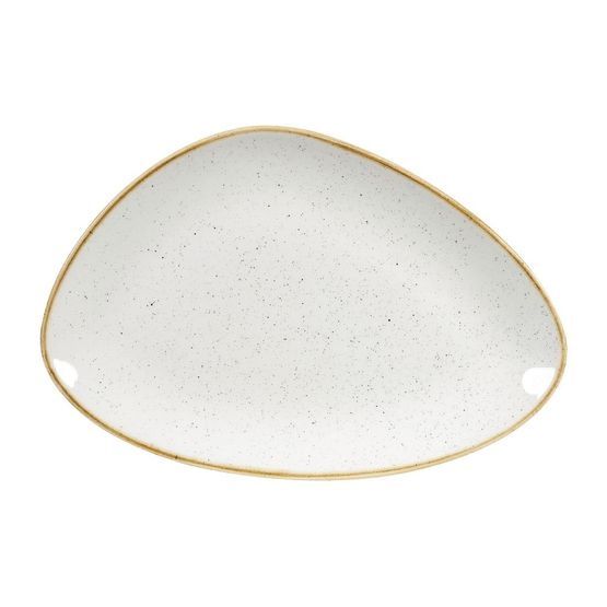 Churchill Stonecast Triangular Plates Barley White 304mm