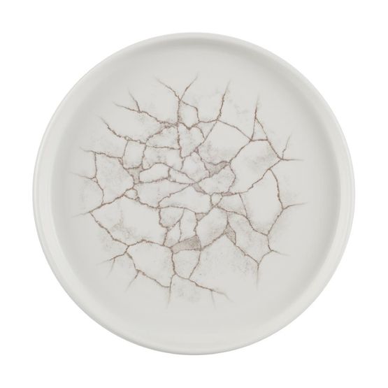 Churchill Studio Prints Kintsugi Agate Walled Plates Grey 220mm