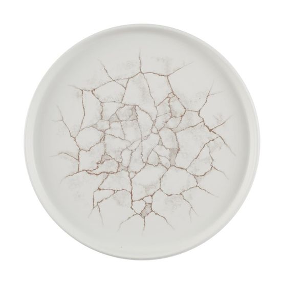 Churchill Studio Prints Kintsugi Agate Walled Plates Grey 260mm