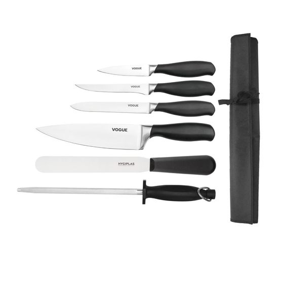 Vogue Soft Grip 6-Piece Knife Set with Wallet