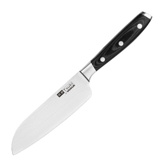 Vogue Tsuki Series 7 Santoku Knife Black 14.3cm