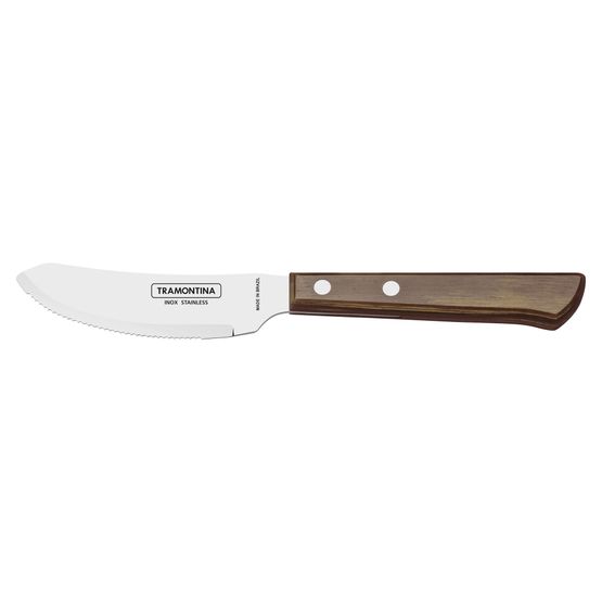 Pizza Knife Plain Blade Brown Polywood