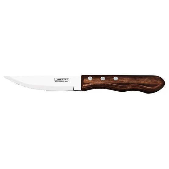 Tramontina Jumbo Steak Knife Pointed Tip Brown Polywood