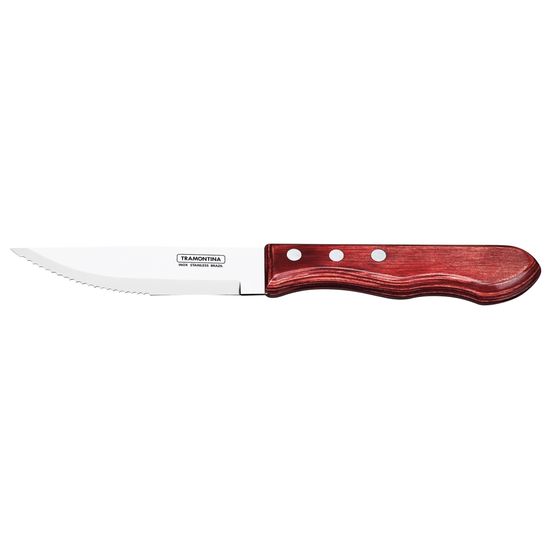 Tramontina Jumbo Steak Knife Pointed Tip Red Polywood