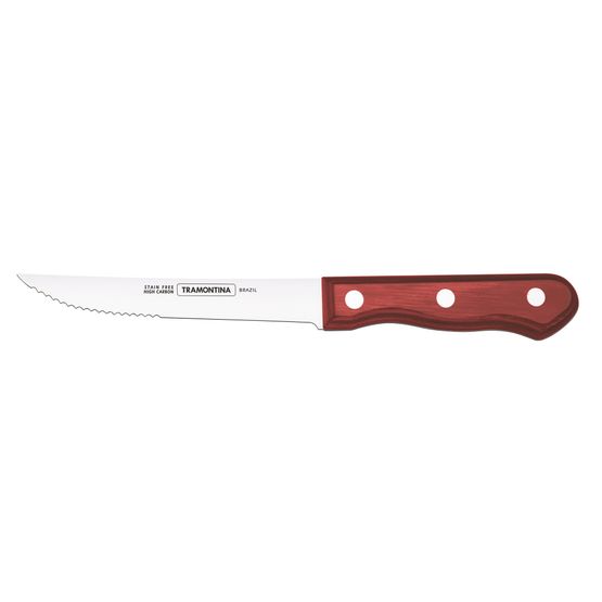 Tramontina Small Steak Knife Full Tang Red Polywood