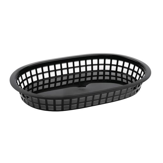 Olympia Oval Polypropylene Food Basket Black