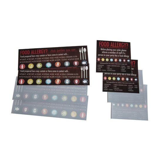 Food Allergen Window and Wall Stickers