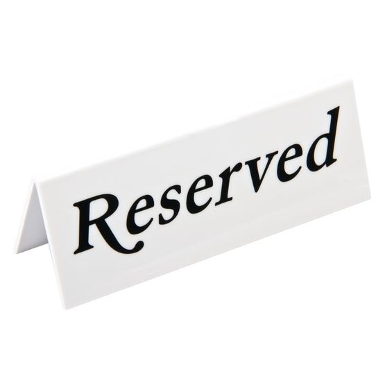 Beaumont Plastic Reserve Signs