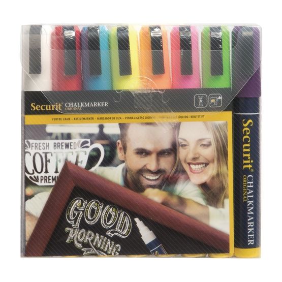 Securit Chalkmaster 6mm Liquid Chalk Pens Assorted Colours