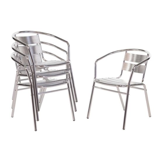 Bolero Aluminium Stacking Chairs