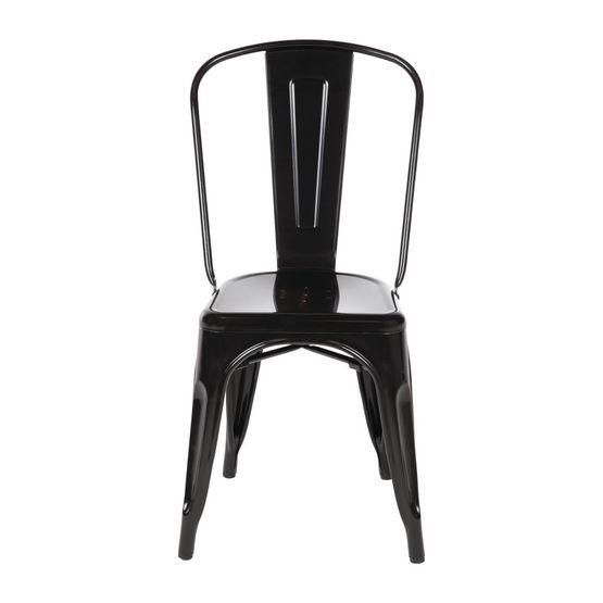 Bolero Bistro Steel Side Chairs Black