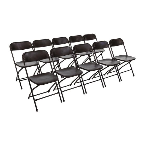Bolero Polypropylene Folding Chairs Black