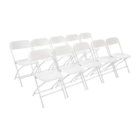 Bolero PP Folding Chairs White