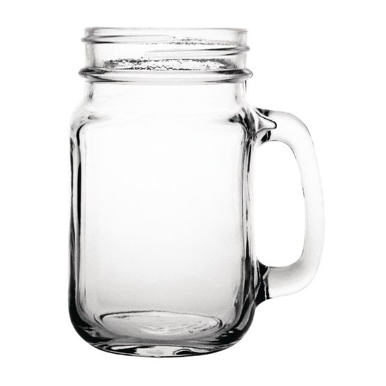 Olympia Handled Jam Jar Glasses 450ml