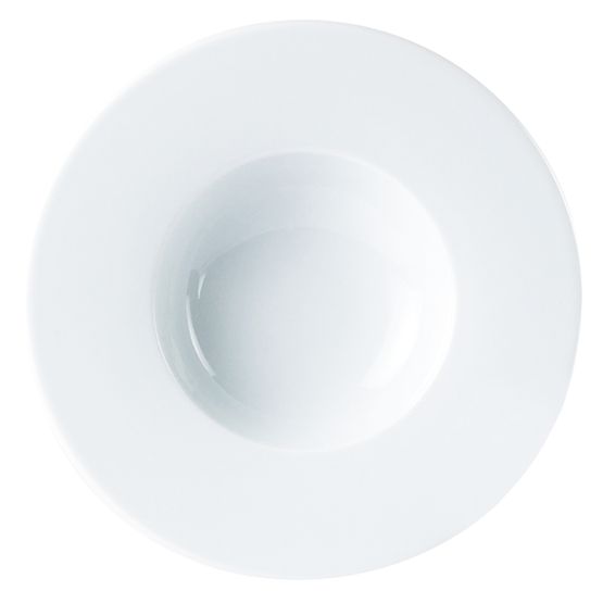 Porcelite 178222 Wide Rim Pasta Plate 22cm / 8" 14cl / 5oz