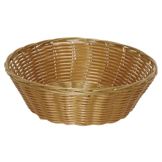 Olympia Poly Wicker Round Food Basket