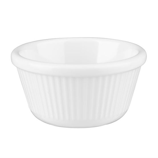 Olympia Kristallon Melamine Fluted Ramekins White 76mm