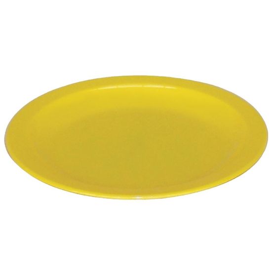 Olympia Kristallon Polypropylene Plates Yellow 230mm