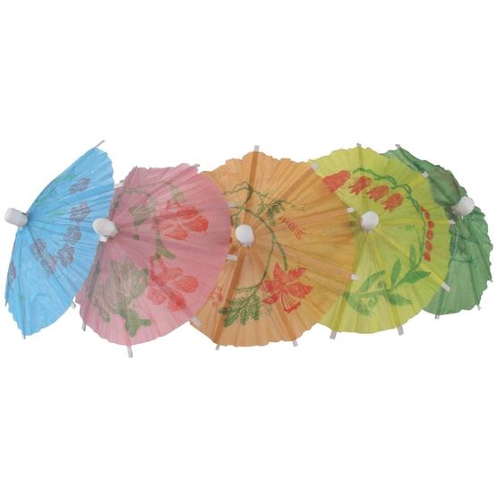 Fiesta Recyclable Paper Parasols Mixed Colours