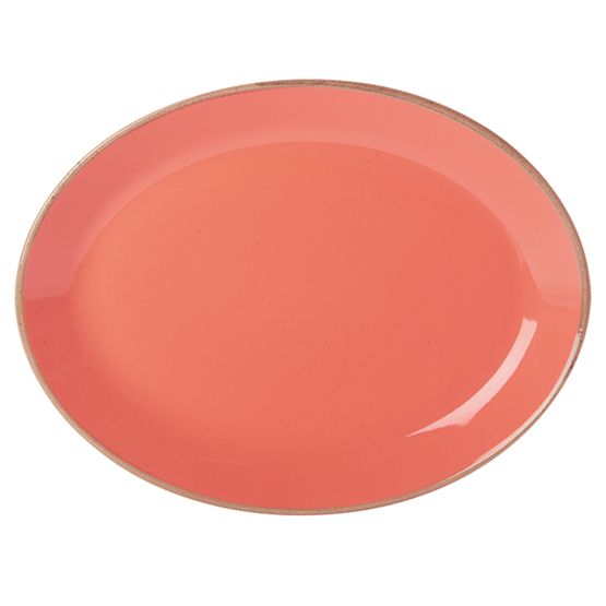 Seasons By Porcelite Coral Oval Plate 30cm / 12"