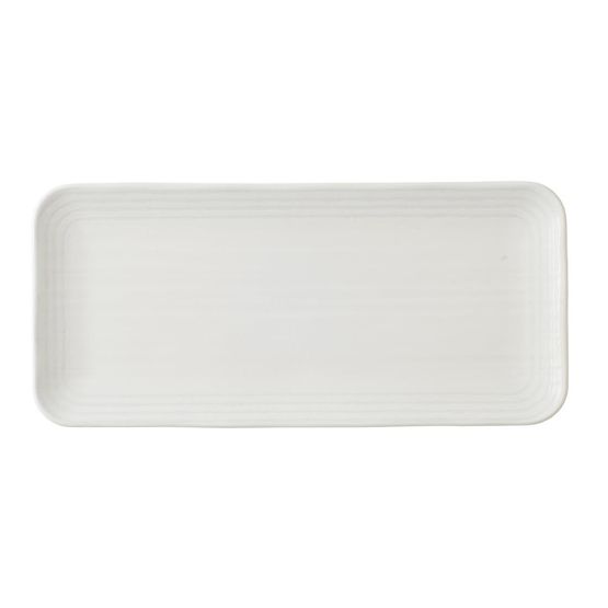 Dudson Harvest Norse White Organic Coupe Rect Platter 350 x 159mm