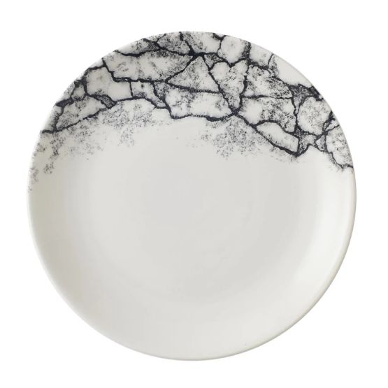 Churchill Kintsugi Accents Quartz Black Evolve Coupe Plate 165mm