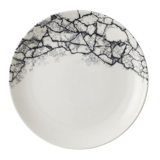 Churchill Kintsugi Accents Quartz Black Evolve Coupe Plate 220mm