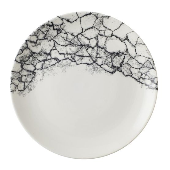 Churchill Kintsugi Accents Quartz Black Evolve Coupe Plate 260mm