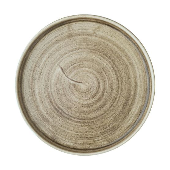 Churchill Stonecast Patina Antique Taupe Walled Plates 220mm