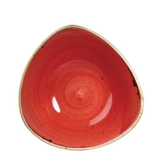 Churchill Stonecast Triangle Bowls Berry Red 235mm