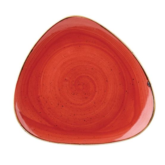 Churchill Stonecast Triangle Plates Berry Red 229mm