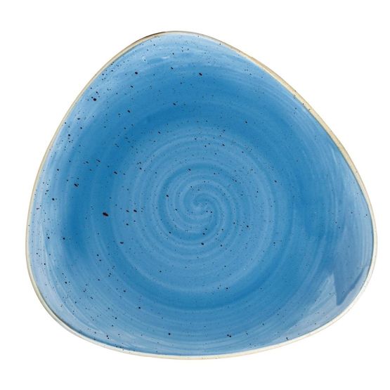 Churchill Stonecast Triangle Plates Cornflower Blue 197mm