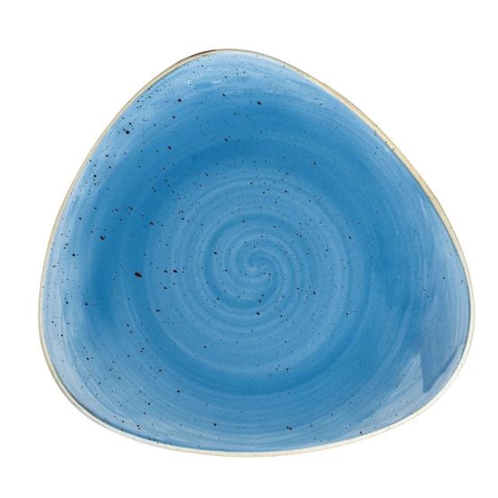 Churchill Stonecast Triangle Plates Cornflower Blue 229mm