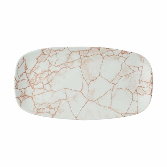Churchill Studio Prints Kintsugi Oblong Plates Coral 325X187mm